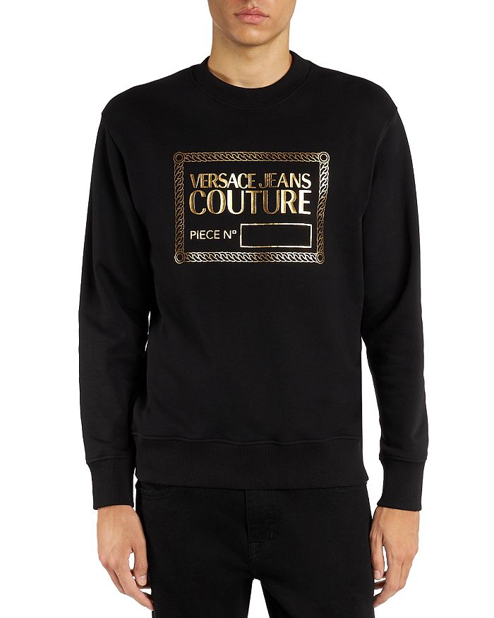 Versace Jeans Couture Piece Number Foiled Logo Sweatshirt | Bloomingdale's