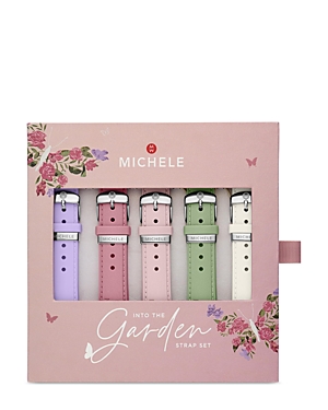 Michele Into The Garden Pearlized Silicone Interchangeable Strap Gift Set, 16mm