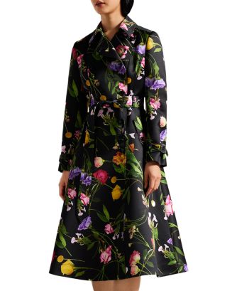 Ted Baker Moiraa Floral Print Trench Coat | Bloomingdale's