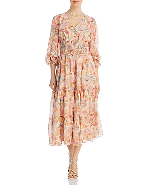 Lucy Paris Floral Print Maxi Dress