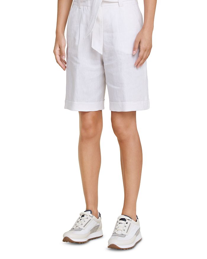 Peserico Linen Belted Bermuda Shorts | Bloomingdale's