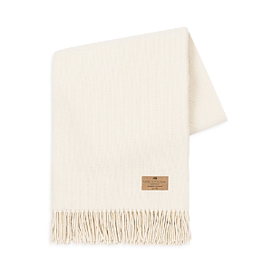 Shop Lands Downunder Juno Lambswool Cashmere Throw In Ecru/taupe