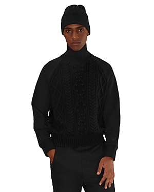 NEIL BARRETT ROLL NECK CABLE KNIT SWEATER