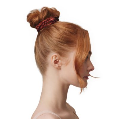 Pure Silk Back to Basics Skinny Scrunchies in Auburn, Set of 4