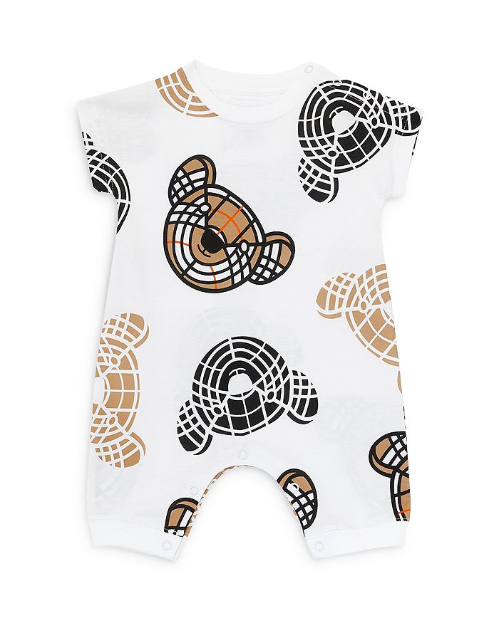 Burberry Unisex Thomas Bear Print Cotton Romper Baby