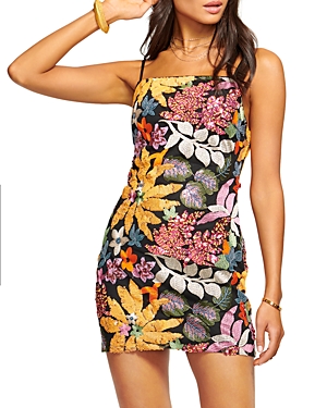 Ramy Brook Gio Sequined Floral Mini Dress