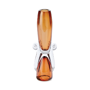 Global Views Lydia Vase In Amber, Small In Brown