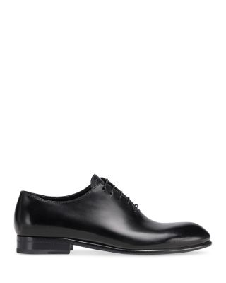 Men's Black Hand-Buffed Leather Vienna Evening Wholecut Oxford Shoes