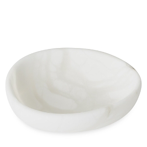 Global Views Oblique Bowl In White, Small