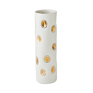 Global Views Cylinder Dimples Vase, White