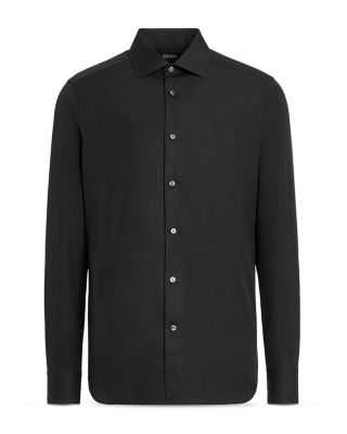 Black Trofeo™ Long Sleeve Tailored Fit Shirt