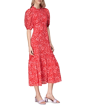 Whistles Clouded Floral Midi Dress