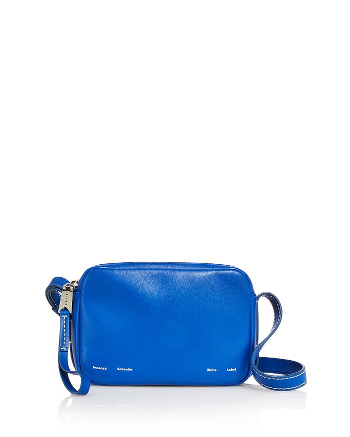 Proenza Schouler White Label Watts Leather Camera Shoulder Bag In Cobalt/silver