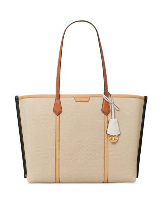 Tory Burch Perry Canvas Small Triple-Compartment Tote Bag