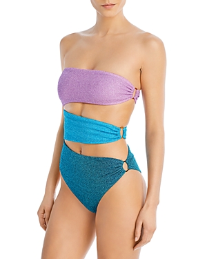 BAOBAB ISLA COLOR BLOCKED STRAPLESS ONE PIECE SWIMSUIT