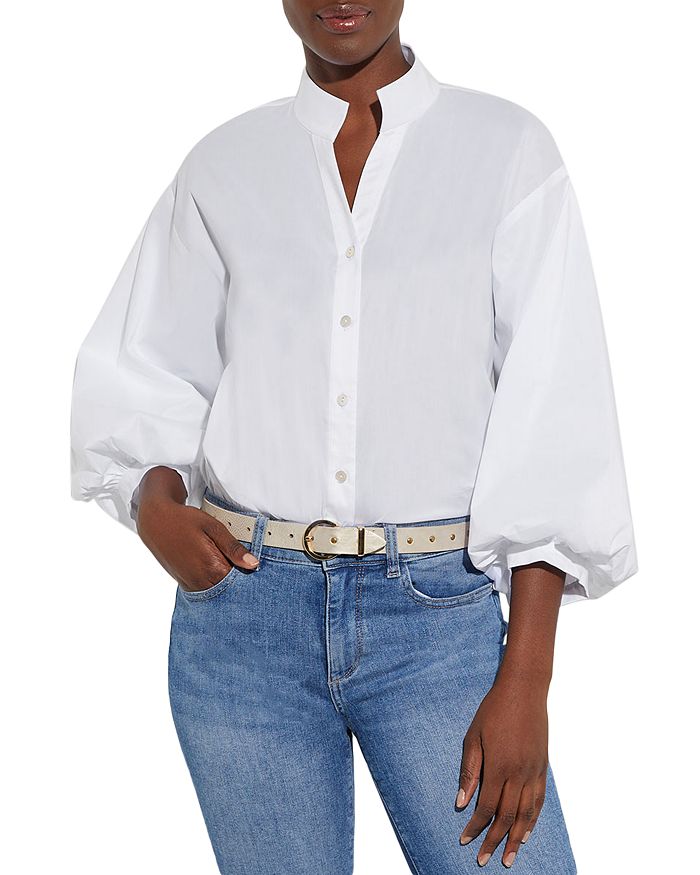Black Balloon Sleeve Shirt