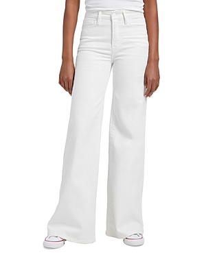 Good American Womens White001 Good Waist Palazzo Wide-leg High-rise Stretch-denim Jeans In W001
