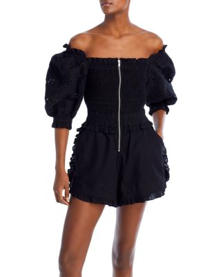 bloomingdales black romper