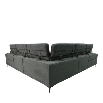 Aprile 5-Piece Power Reclining Fabric Sectional - Exclusive
