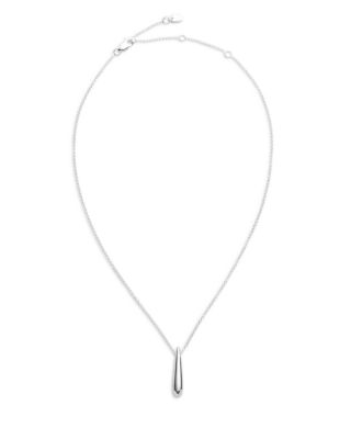 Ralph Lauren Sterling Silver Teardrop Pendant Necklace, 15