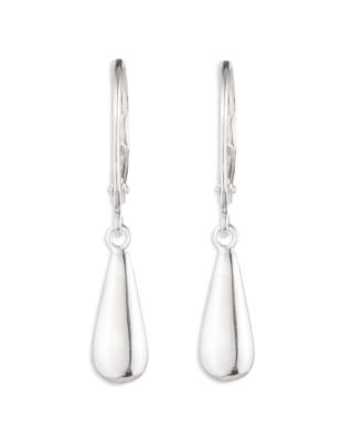 Tear Shape Drop Earrings in Sterling Silver