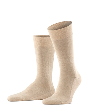 Shop Falke Sensitive London Cotton Blend Solid Socks In Sand Melange