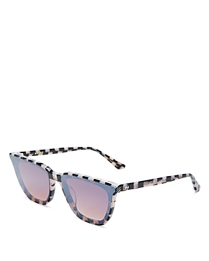 Krewe Harlequin Cat Eye Sunglasses, 64mm In Multi/pink Mirrored Gradient