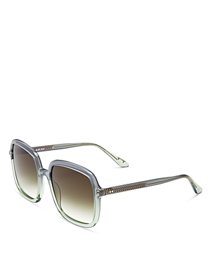 Krewe Margot Tide Square Sunglasses, 58mm In Gray/green Gradient
