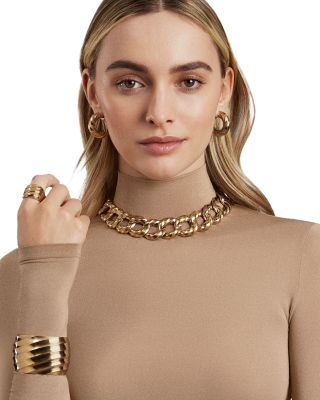 Cable Edge&reg; Hoop Earrings in 18K Yellow Gold, 28.9mm