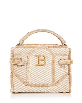 Balmain - B-Buzz Linen Top Handle Shoulder Bag