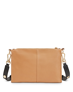 Allsaints Eve Quilted Leather Shoulder Bag In Sepia Brown/silver