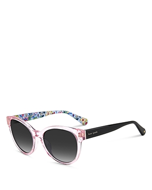 Shop Kate Spade New York Nathalie Cat Eye Sunglasses, 55mm In Pink/gray Gradient