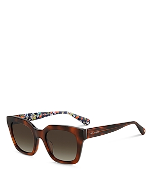 Kate Spade New York Camryn Square Sunglasses, 50mm In Havana/brown Gradient