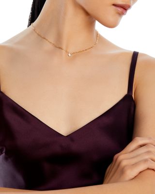 Diamond Princess Solitaire Pendant Necklace in 14K Yellow Gold, 0.25 tcw 