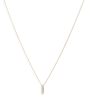 Shop Allsaints Imitation Pearl Halo Pendant Necklace, 18 In White/gold