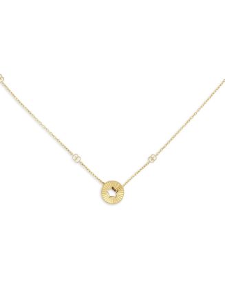 Gucci 18K Gold Icon Star & Double G Pendant Necklace, 40