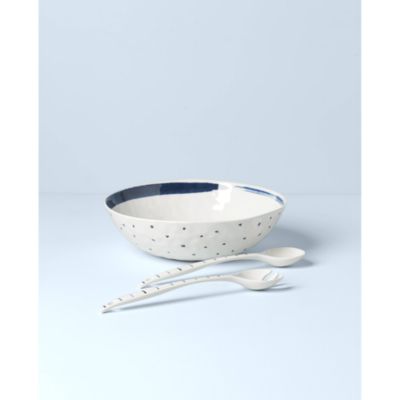 Blue Bay Melamine Salad Bowl with Servers