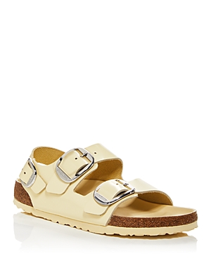 Birkenstock Women's Milano High Shine Big Buckle Sandals In High Shine Butter