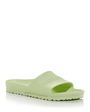 Shop Birkenstock Women's Barbados Slide Sandals In Faded Lime
