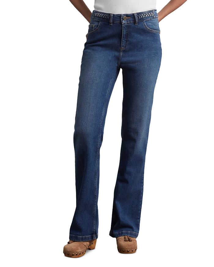 Gerard Darel Ebene High Rise Flare Leg Jeans in Blue | Bloomingdale's