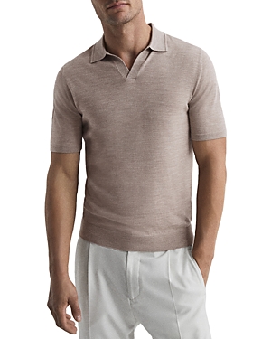 Reiss Duchie Wool Polo In Wheat Melange