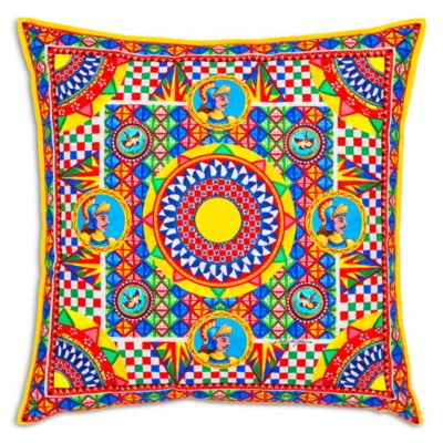 Dolce & Gabbana Casa Carretto Canvas Cushion 24x24