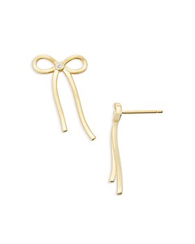 AQUA - 18K Gold Plated Bow Earrings - 100% Exclusive