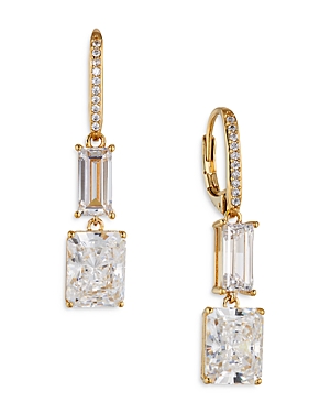 Shop Nadri Invitation Only Cubic Zirconia Double Drop Earrings In Gold/silver