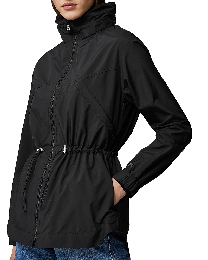 Soia & Kyo Hooded Rain Jacket In Black