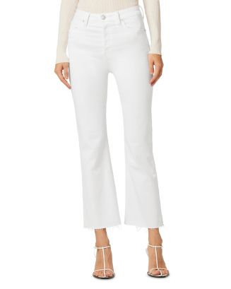 Hudson Faye Ultra High Rise Cropped Bootcut Jeans in White | Bloomingdale's