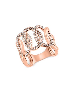 Bloomingdale's Diamond Link Ring In 14k Rose Gold, 1.00 Ct.t.w. - 100% Exclusive In Rose Gold/white
