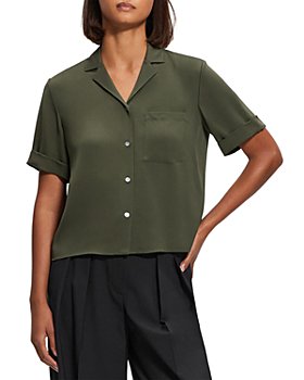 Theory - Silk Short Sleeve Camp Shirt