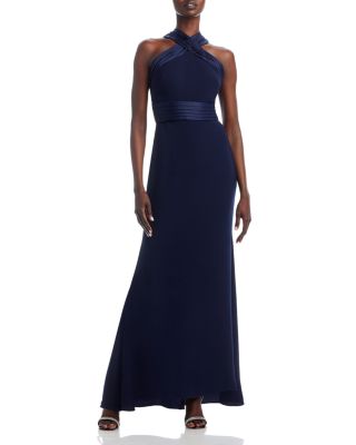 Eliza J Bow Back Halter Gown | Bloomingdale's