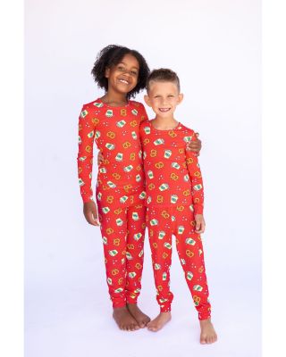 Lovey&Grink - Girls' Heart Pop Corn Pajama Set - Baby, Little Kid, Big Kid